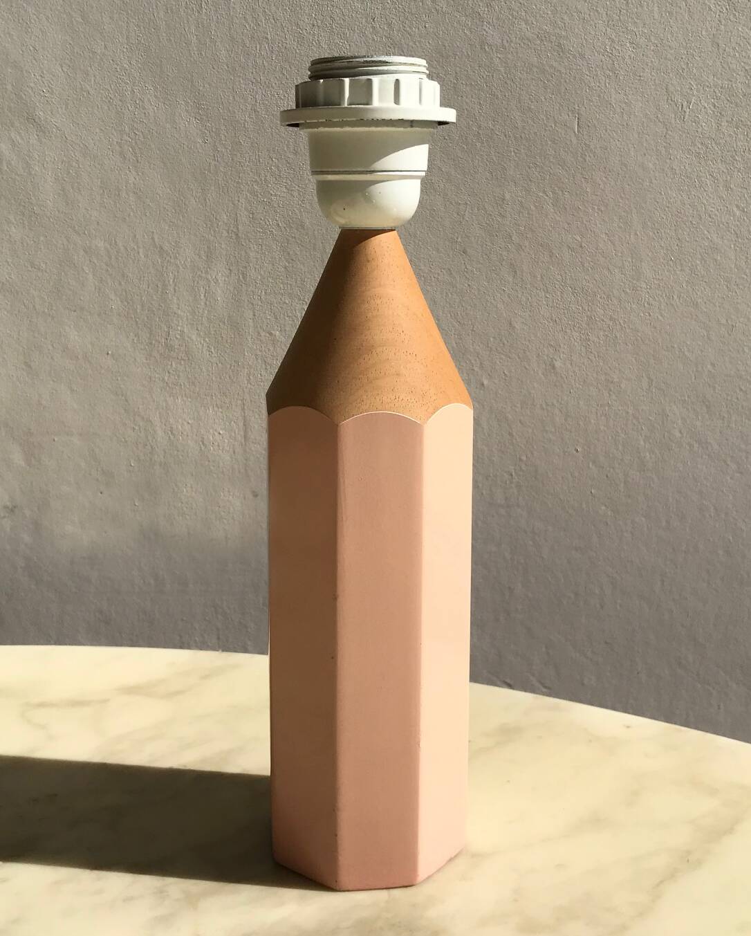 Lampe crayon rose des années 1980