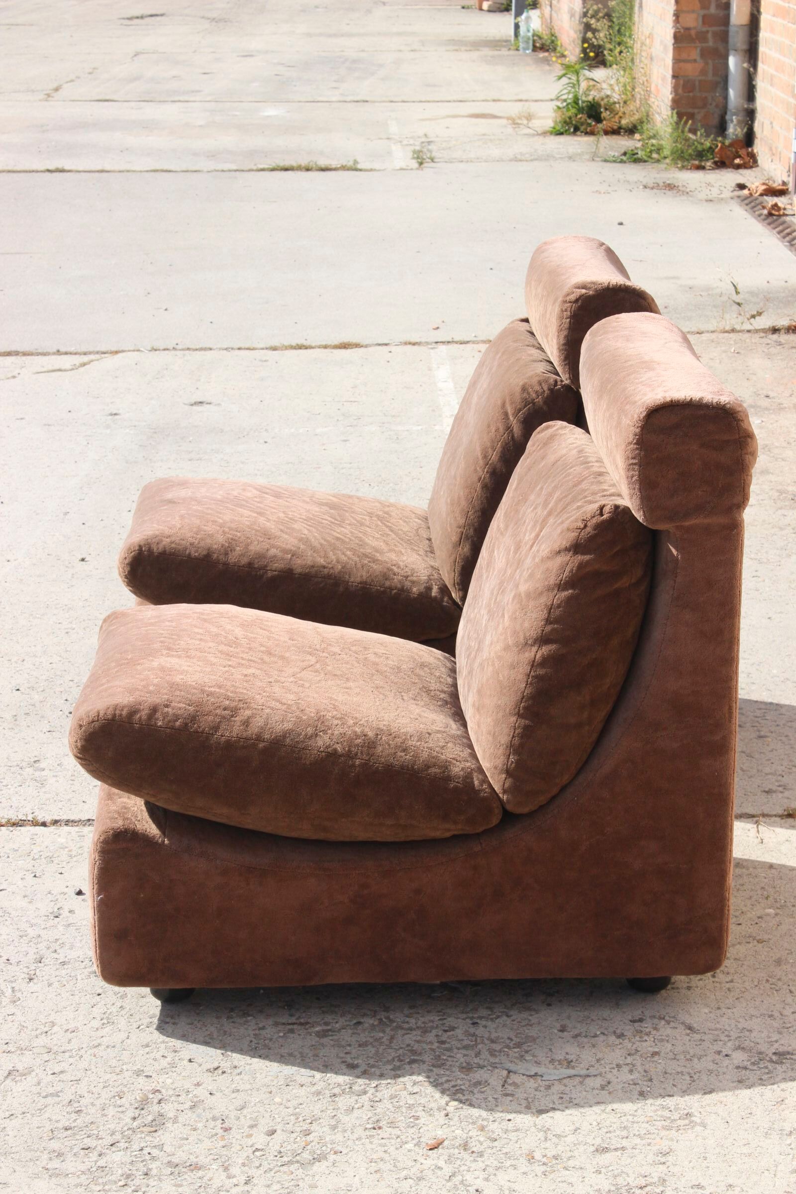 Walter Knoll Collection pair of modular armchairs in two-seater sofa 1970s
