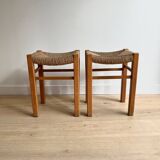 Pierre Gautier-Delaye stools 🇫🇷 “Week-end” model, Vergnères editions, 1960s