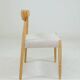 Pair of linen dining chairs