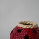soliflore vase in burgundy and cream braided slip, 1960