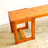 Edvin Helseth pine bench model Trybo, for the Trysil ski resort, Norway, 1964