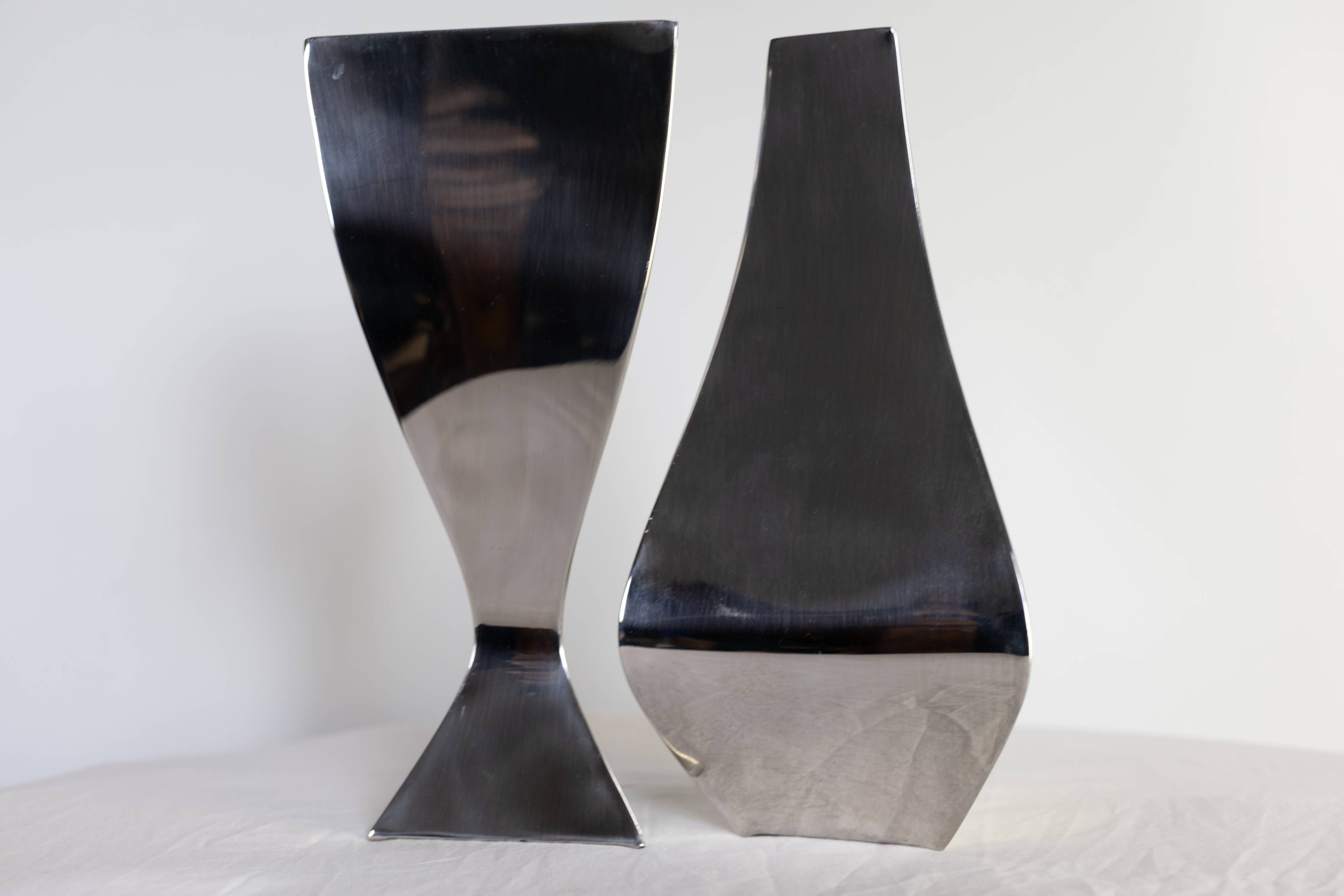 Michael Aram - Set of two 1st edition stainless steel vases
