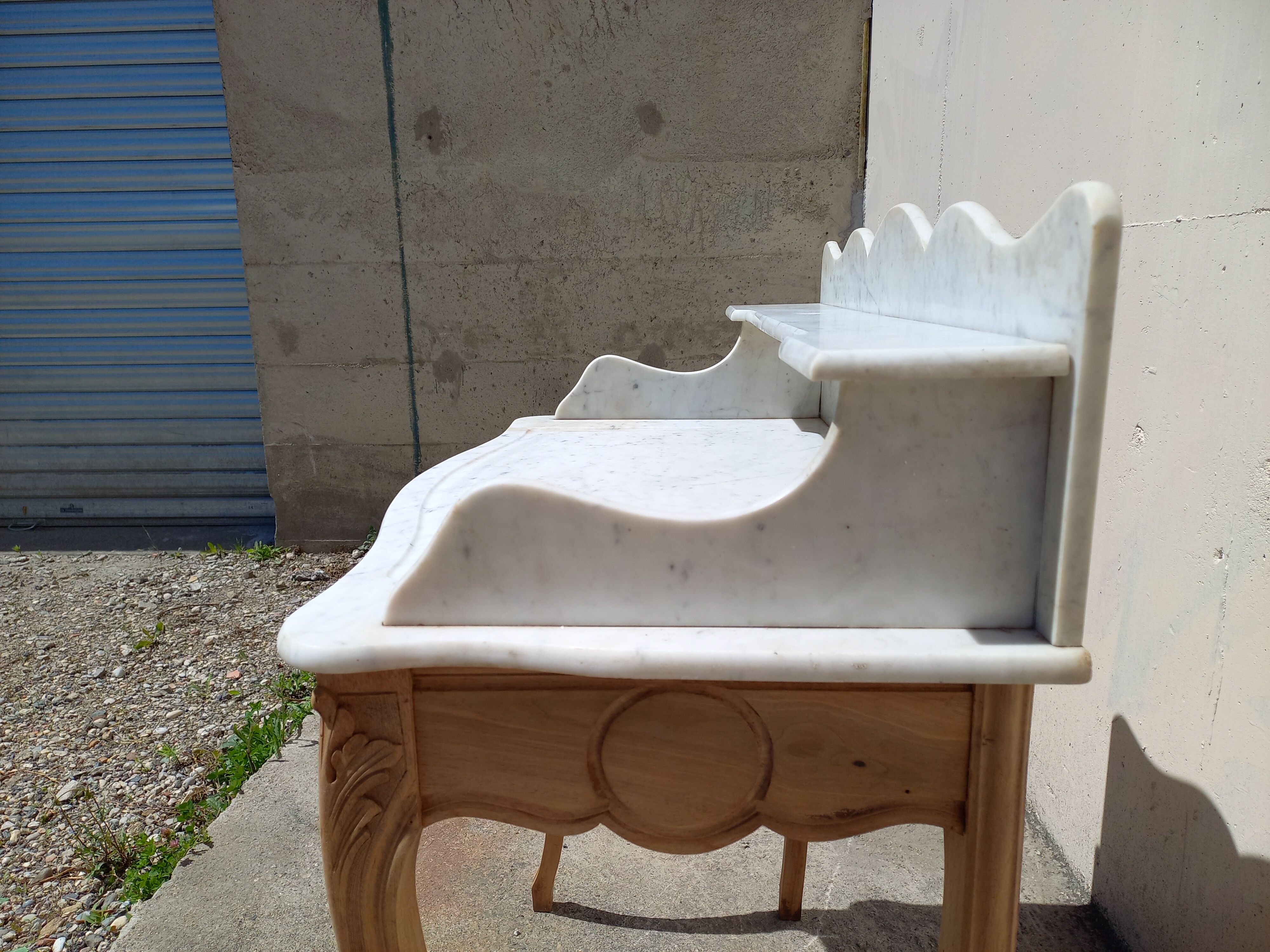 Toilet table, marble top
