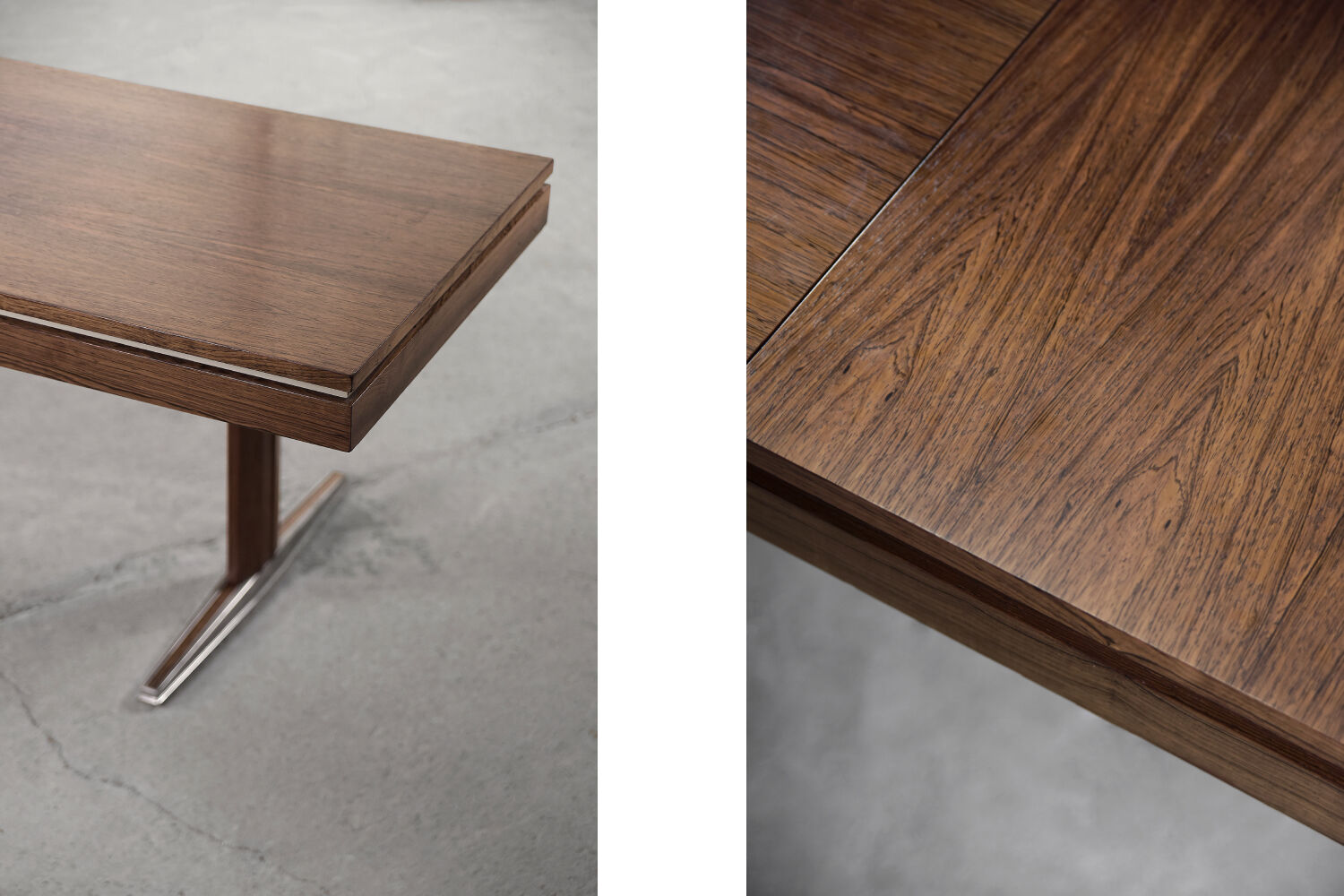 German rosewood adjustable table from e.m.ü, 1960s