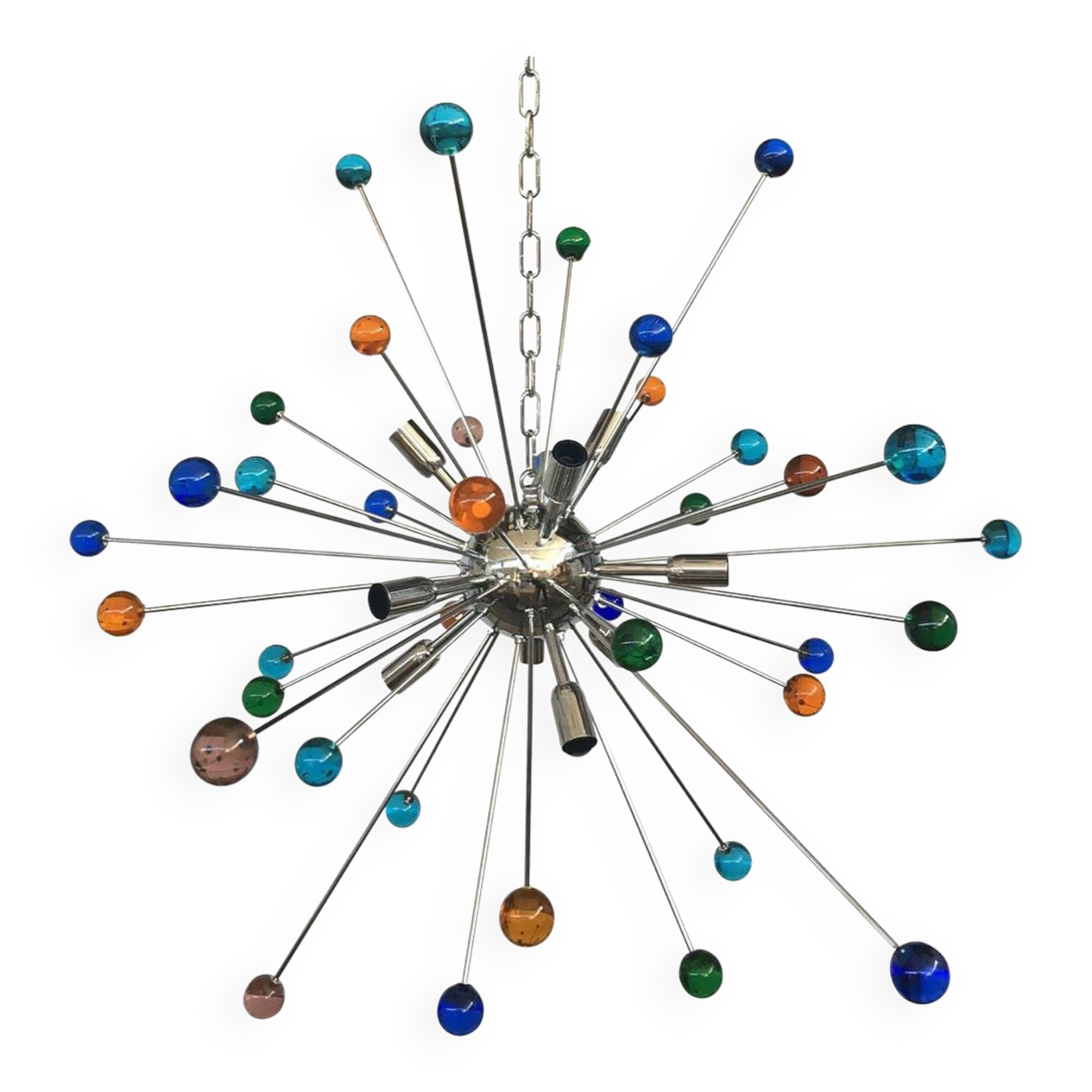 Multicolour “star” murano glass sputnik chandelier