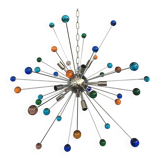 Lustre spoutnik en verre de murano multicolore « star »