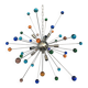 Lustre spoutnik en verre de murano multicolore « star »