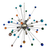 Lustre spoutnik en verre de murano multicolore « star »
