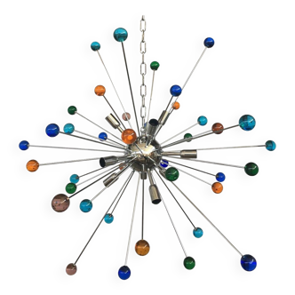 Multicolour “star” murano glass sputnik chandelier