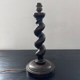 Turned wooden lamp base