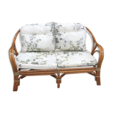 Seat rattan with its cushions