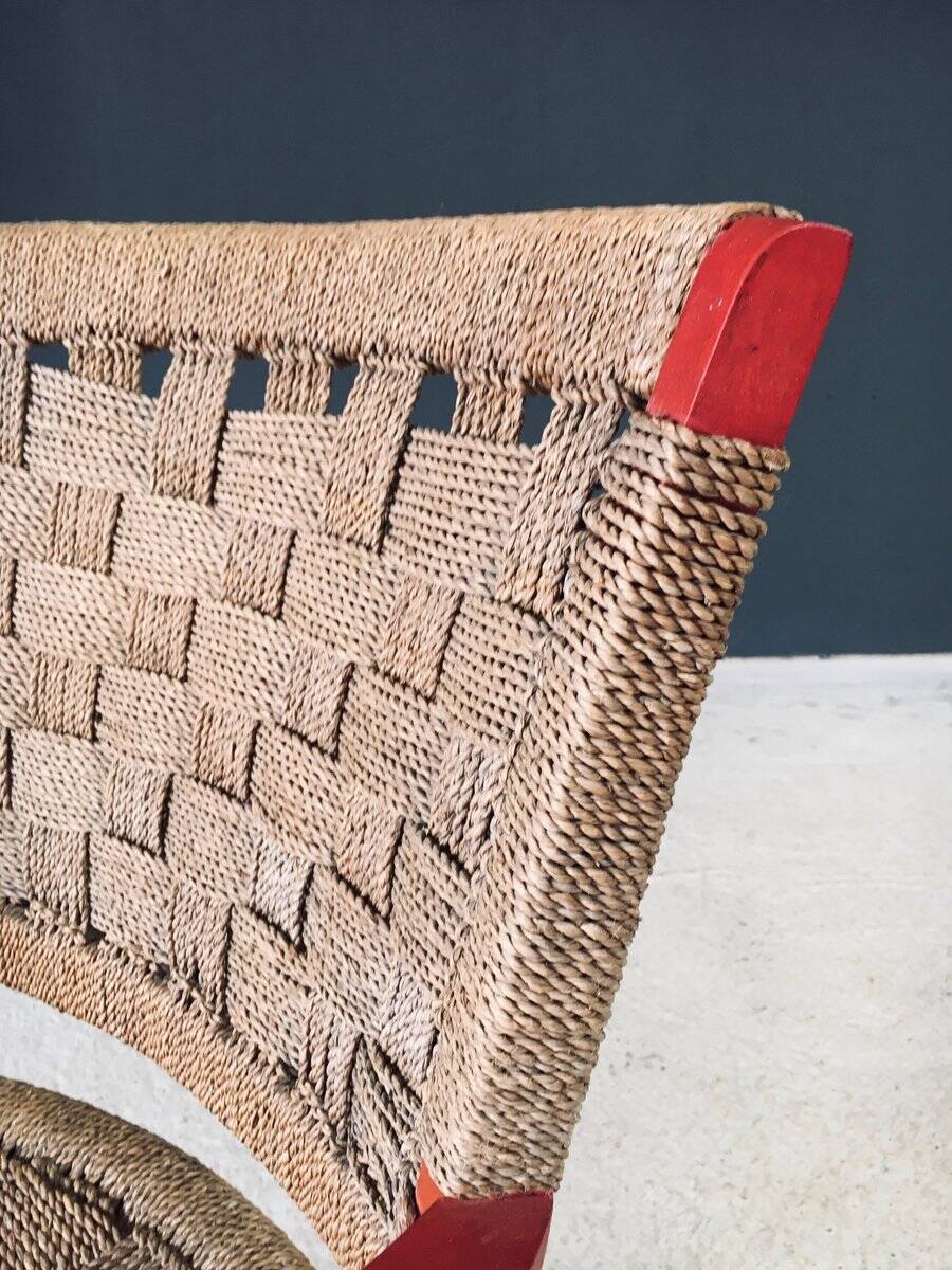 Vintage Mediterranean Rope Armchair, France, 1930s