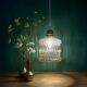 Vintage amber glass suspension globe