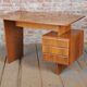 Mid-Century Walnut and Oak Writing Desk from B. Landsman, Czech, 1950s