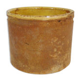 Pot à graisse en terre cuite jaune vernissé, sud ouest de la France. XIXème