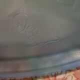 Art Deco ceiling light in pressed glass signed Degué – Ø 35 cm