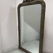 Louis XV style mirror in wood and patinated stucco, 20th century