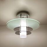 Vintage Glass Chrome Light