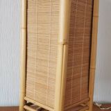 For sale table lamp entirely handcrafted in bamboo from the 90s