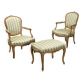 Rococo-style antique salon in wood, 20th century.