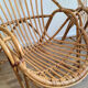 Duo de fauteuils coquille en rotin 1970