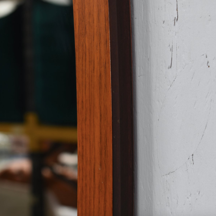 Teak mirror Italy 1950 58x100cm