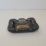 Brutalist bronze ashtray or pocket tray / 70s / vintage / artisanal work / Mid-Century / France / 20th century