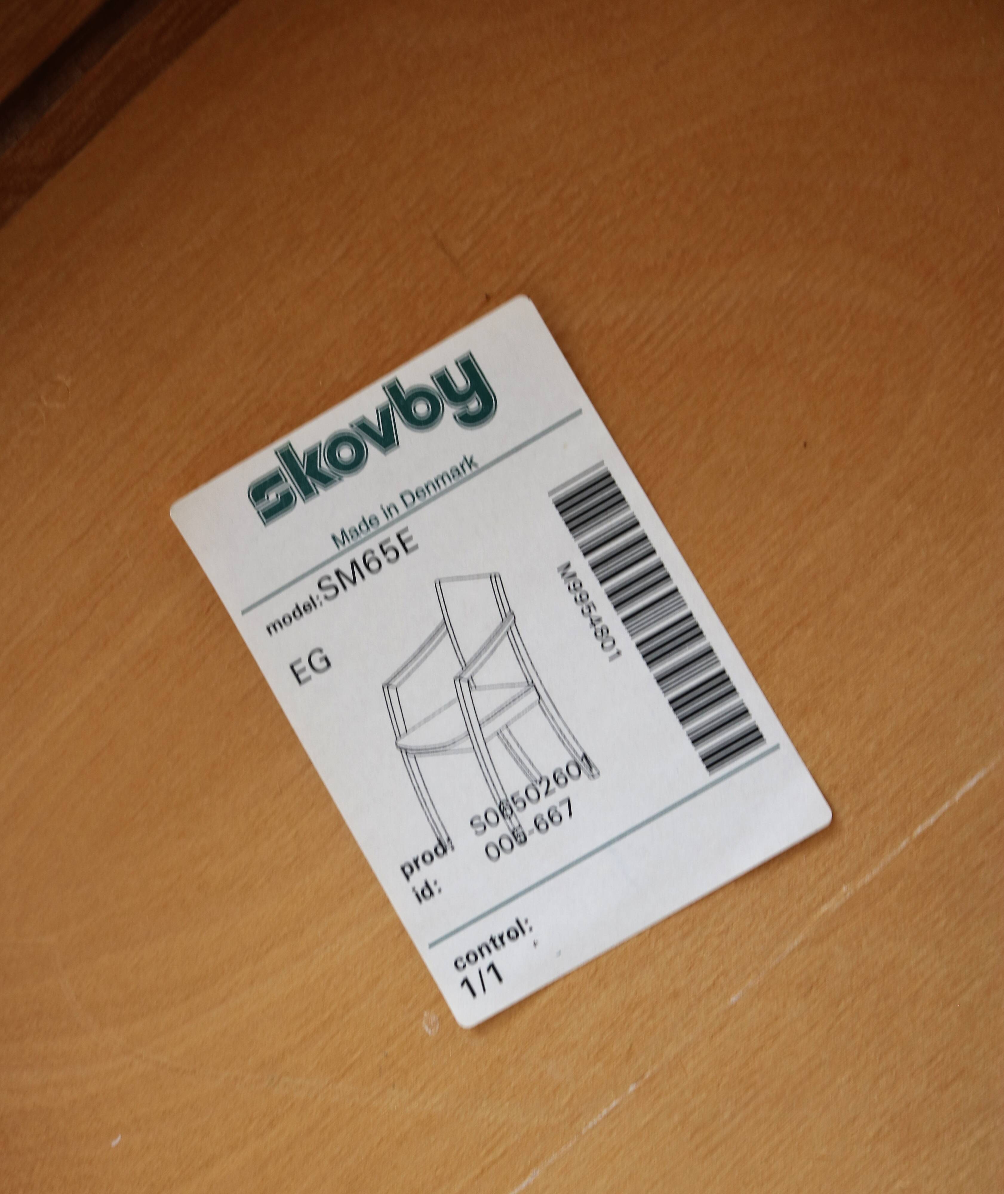 Danish set of 4 dining chairs by Skovby