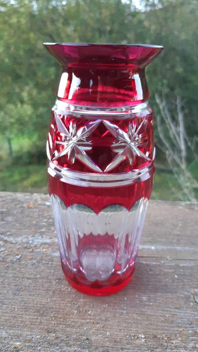 Bohemian crystal vase