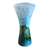 GOZO Malta - Vintage vase model "Algues" - blue & green glass