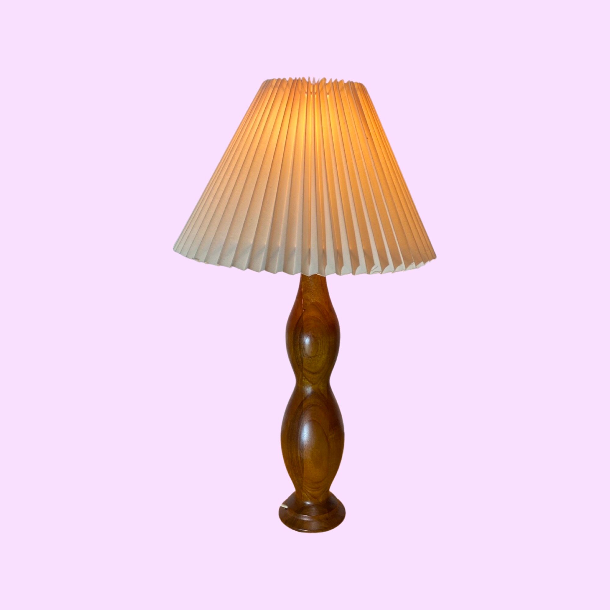 Big Rare Teak Table Lamp From Denmark 1960s | Mid century Modern Vintage Lighting | Danish Vintage