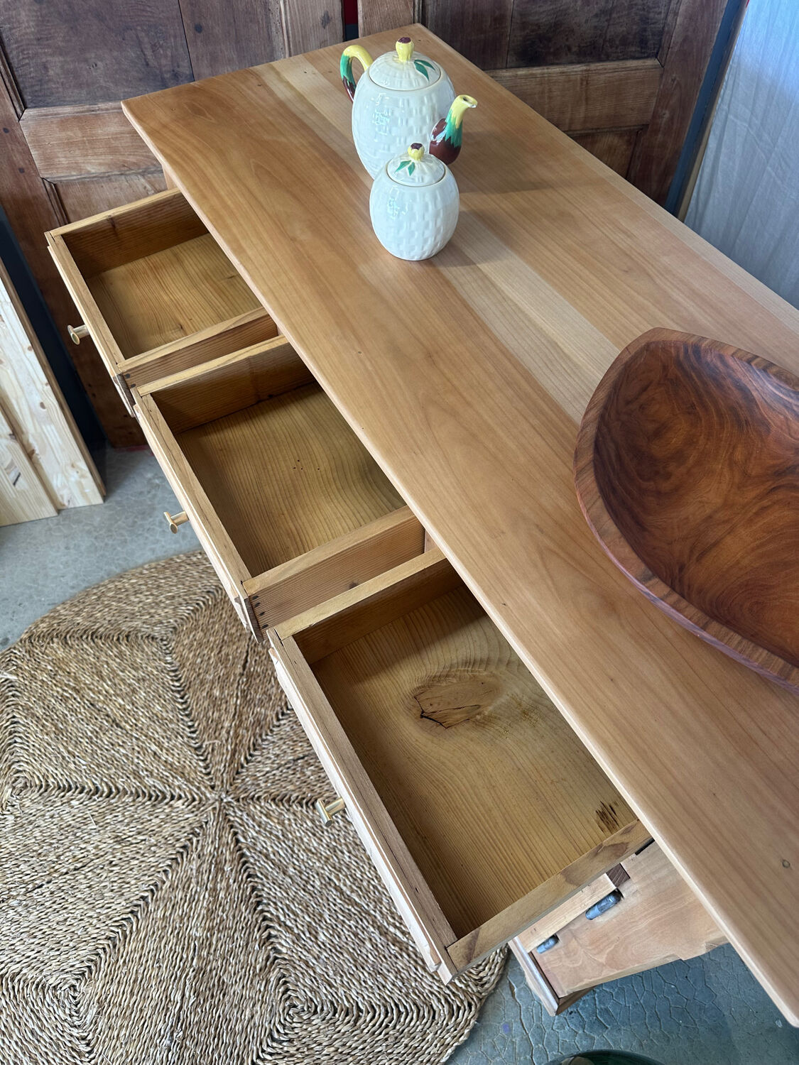 Antique solid cherry wood furniture
