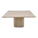 Italian coffee table in travertine, 1980s