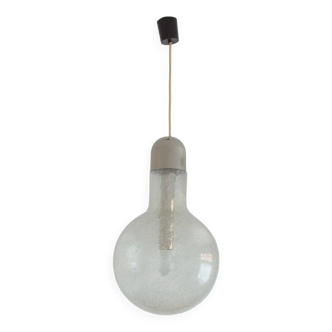 Vintage 1970s Peill and Putzler bubble glass pendant light