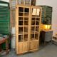 Vitrine vintage petit carreaux en chêne