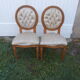 Paire chaises médaillon