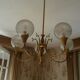 Brass and glass chandelier year 70