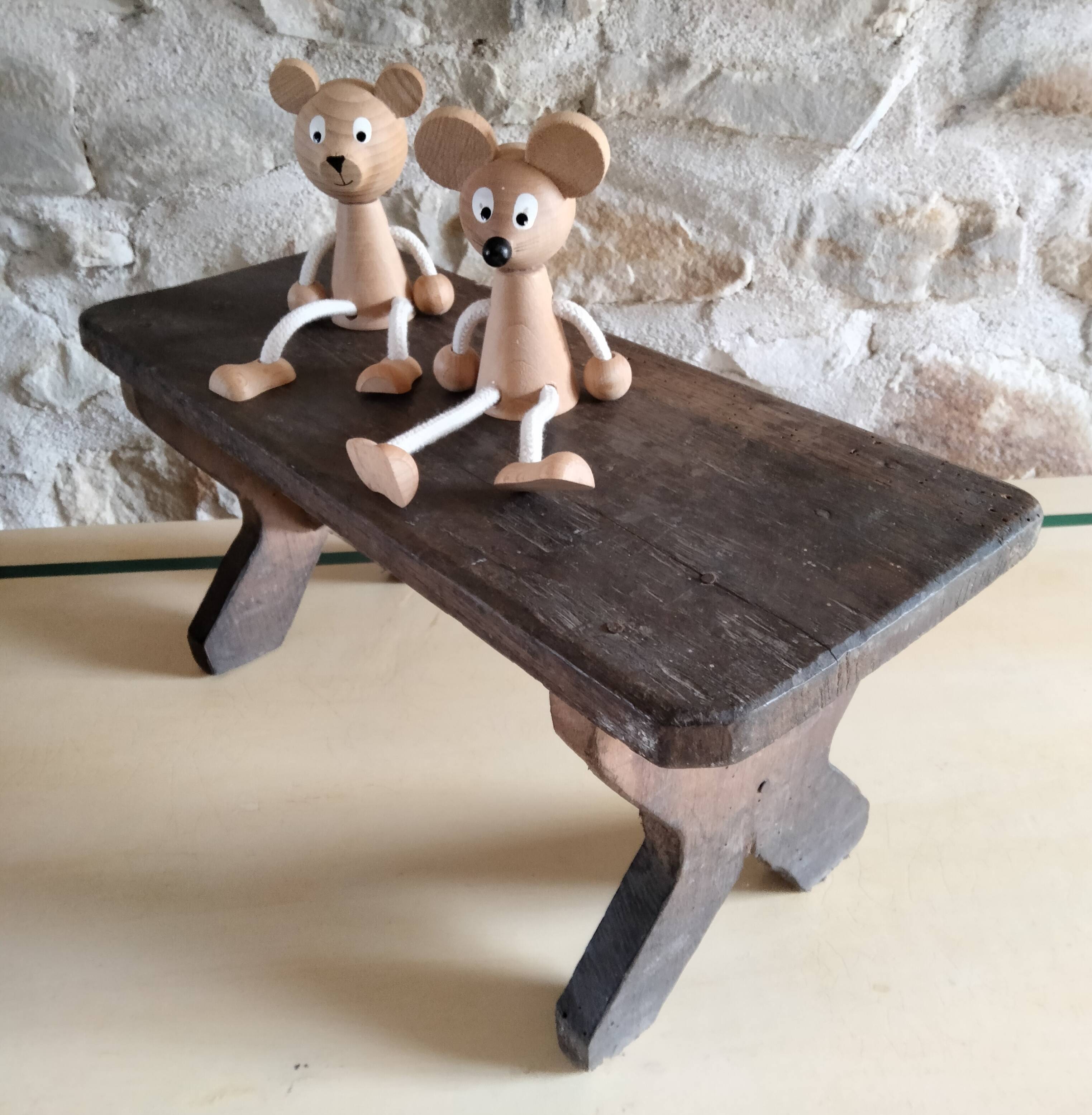 Small wooden bench