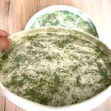 Set of two handmade porcelain plates speckled green
