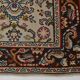 Kilim persan tons crème et bordeaux, motifs floraux élégants vintage