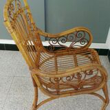 Pair of vintage rattan chairs