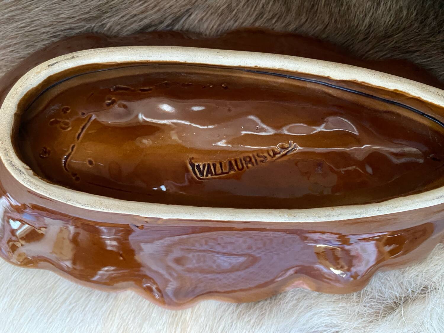 Vintage Vallauris ceramic dish