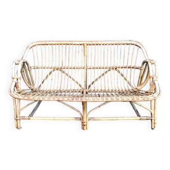 Rattan bench