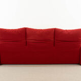 Maralunga 3-seater Sofa red by Vico Magistretti for Cassina, Italy