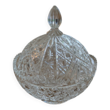 Sucrier verre ciselé