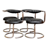 Cobra chairs by Giotto Stoppino, vintage 1970s.