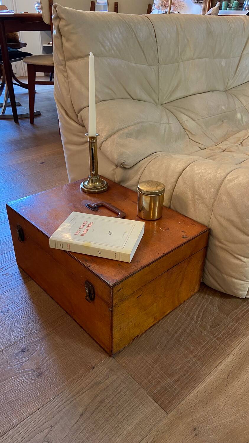 Vintage wooden toolbox chest