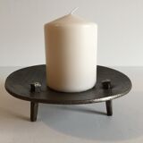 Vintage brutalist steel table bougeoir