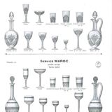 Saint-Louis Moselle crystal carafe with green overlay, size 9408 - H32cm